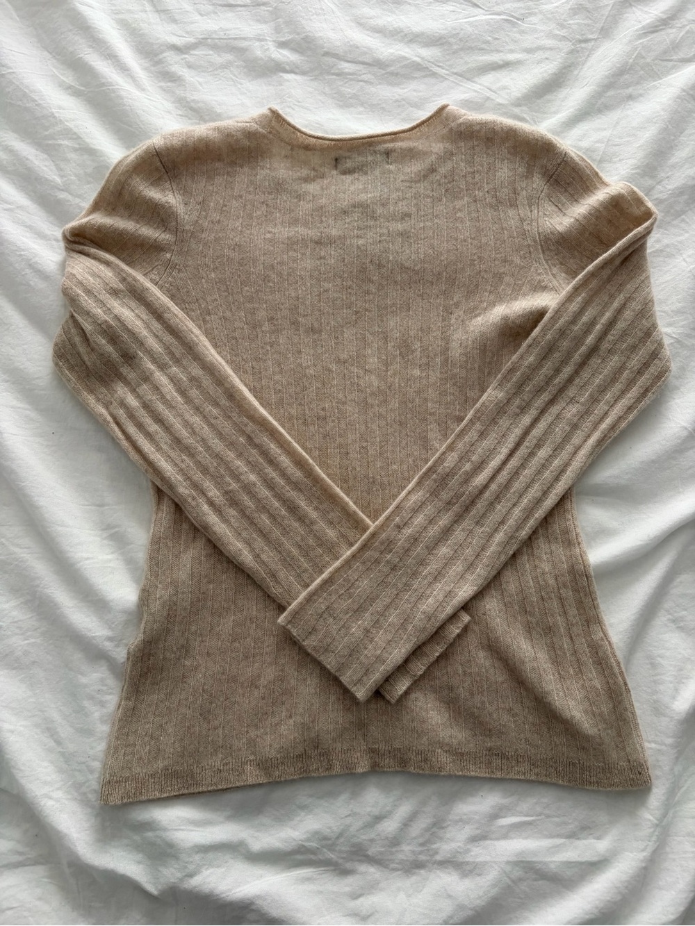 NAADAM Lightweight Balletcore Ribbed Cashmere Sweater Size Large - Picture 12 of 13